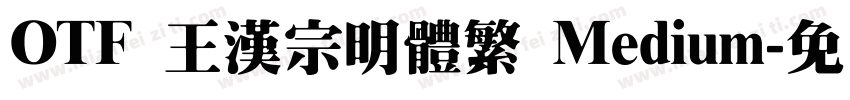 OTF 王漢宗明體繁 Medium字体转换
